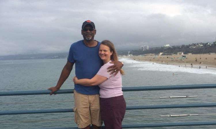 A picture of Marilyn Nault's stepson, Jacob Russell, and his wife.